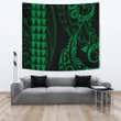 Hawaii Kakau Green Polynesian Tribal Tapestry - AH - J14 - Alohawaii