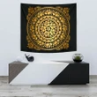 Hibiscus Gold Circle Tapestry - AH - J1 - Alohawaii