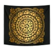 Alohawaii Tapestry - Hibiscus Gold Circle Tapestry