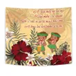 Alohawaii Tapestry - Hawaii Hibiscus Hawaiian Love Poem Valentine's Tapestry - Amour Style