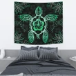Turtle Hibiscus Green Tapestry - AH - J1 - Alohawaii