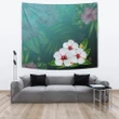 Hibiscus White Flower Gleeful Tapestry - AH - J1 - Alohawaii
