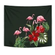 Alohawaii Tapestry - Hibiscus Flamingo Tapestry