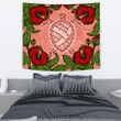 Hawaii Turtle Hibiscus Pink Tapestry - Fide Style - AH - J4 - Alohawaii