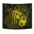 Alohawaii Tapestry - Hawaii Hibiscus Tapestry - Harold Turtle - Yellow