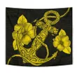 Alohawaii Tapestry - Anchor Yellow Poly Tribal Tapestry