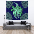 Hawaii Polynesian Turtle Hibiscus Tapestry - Green - AH - J4 - Alohawaii