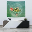 Hibiscus Turtle Swimming Tapestry - AH - J1 - Alohawaii