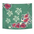 Alohawaii Tapestry - Turtle Hibiscus Red Tapestry