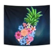 Alohawaii Tapestry - Pineapple Hibiscus Pattern Tapestry