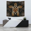 Turtle Hibiscus Orange Tapestry - AH - J1 - Alohawaii