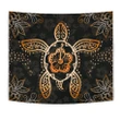 Alohawaii Tapestry - Turtle Hibiscus Orange Tapestry