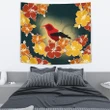 Honeycreeper Hibiscus Tapestry - AH - J1 - Alohawaii