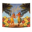 Alohawaii Tapestry - Aloha Hula Dance Hibiscus Tapestry