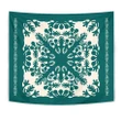 Alohawaii Tapestry - Hawaiian Quilt Tradition Turquoise Tapestry