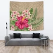 Lauhala Hibiscus Tapestry - AH - A0 - Alohawaii
