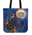 Alohawaii Bag - Hawaii Seal Hibiscus Ocean Pin Light Turtle Sea Tote Bag - AH - J1