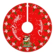 Alohawaii Tree Skrit - Hawaiian Santa Claus Mele Kalikimaka Tree Skirt - Red - Farah Style - AH - J2