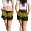 Specialty Polynesian Women's Shorts Yellow - AH J4 - Alohawaii