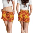 Polynesian Women's Shorts Orange - AH - J1 - Alohawaii