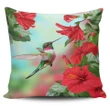 Hawaii Hummingbird Red Hibiscus Pillow Covers