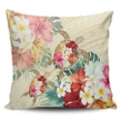 Alohawaii Home Set - Hawaii Floral Turtle Pillow Covers - Beige