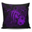 Alohawaii Home Set - Hawaii Hibiscus Pillow Covers - Harold Turtle - Purple
