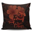 Alohawaii Home Set - Hawaii Turtle Ohana Hibiscus Poly Pillow Covers - Orange