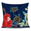 Hawaiian Turtle Hibiscus Polynesian Pillow Covers - Alohawaii