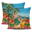 Hula Dance On Beach Pillow Covers - AH - J1 - Alohawaii