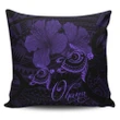 Alohawaii Home Set - Hawaii Turtle Ohana Hibiscus Poly Pillow Covers - Purple