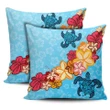 Turtle Flower Dance Pillow Covers - AH - J1 - Alohawaii