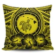 Alohawaii Home Set - Hawaii Map Honu Hibiscus Yellow Polynesian Pillow Covers