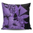 Alohawaii Home Set - Hawaii Turtle Pillow Covers Polynesian Hibiscus Art Ver 2.0 Violet