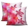 Alohawaii Home Set - Hawaii Turtle Hibiscus Polynesian Pillow Covers - Pinky Style