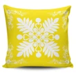 Alohawaii Home Set - Hawaiian Quilt Maui Plant And Hibiscus Pattern Pillow Covers - White Yellow