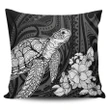 Alohawaii Home Set - Hawaiian Hibiscus Memory Turtle Polynesian Pillow Covers White