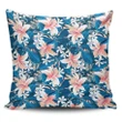 Alohawaii Home Set - Hawaii Pillow Cover Tropical Hibiscus Blue