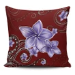 Alohawaii Home Set - Plumeria Violet Polynesia Red Pillow Covers