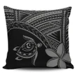 Alohawaii Home Set - Hawaiian Turtle Plumeria Kakau Polynesian Quilt Pillow Covers Neo Gray