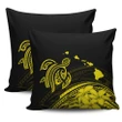 Hawaii Map Plumeria Polynesian Yellow Turtle Pillow Covers - AH - J1 - Alohawaii