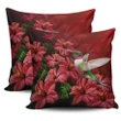 Alohawaii Home Set - Hawaii Red Hibiscus Humming Bird Pillow Covers
