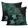 Alohawaii Home Set - Hawaii Turtle Pillow Covers Hibiscus To My Wife Turquoise AH J1
