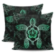 Turtle Hibiscus Green Pillow Covers - AH - J1 - Alohawaii