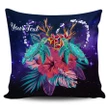 (Personalized) Hawaii Couple Turtle Hibiscus Tropical Pillow Covers - Huxley Style - AH - J2