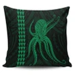 Alohawaii Home Set - Hawaii Octopus KaKau Polynesian Pillow Covers - Green