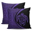 Hawaii Turtle Map Polynesian Pillow Covers - Purple - Circle Style - AH J9 - Alohawaii