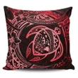 Alohawaii Home Set - Hawaiian Turtle Polynesian Red Pillow Covers