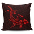 Alohawaii Home Set - Hawaii Shark Red Polynesian Pillow Covers