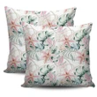 Hawaii Pillow Cover Tropical Pattern With Orchids Leaves And Gold Chains AH J1 - Alohawaii